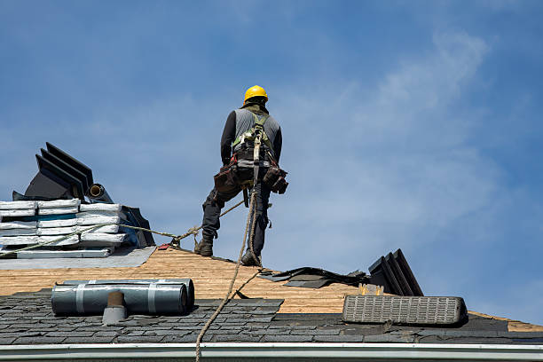 Professional Gutter Installation technician working in Jeffersonville, GA